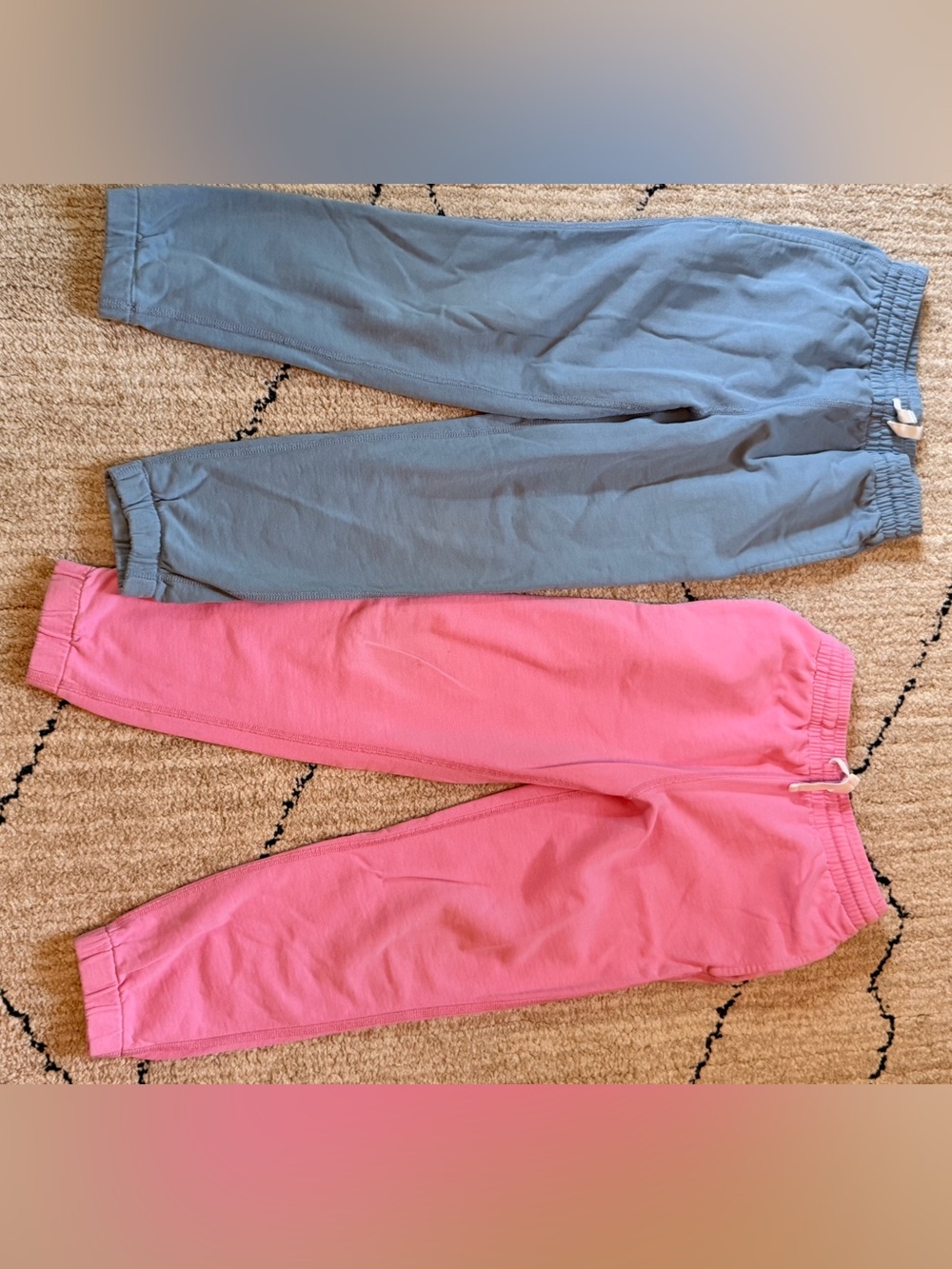 Hanna Andersson Girls Jogger Sweatpants Lot of 2 Blue & Pink Size 8 (130 cm)